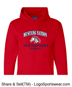 Red Mustang Nation Hoodie Design Zoom